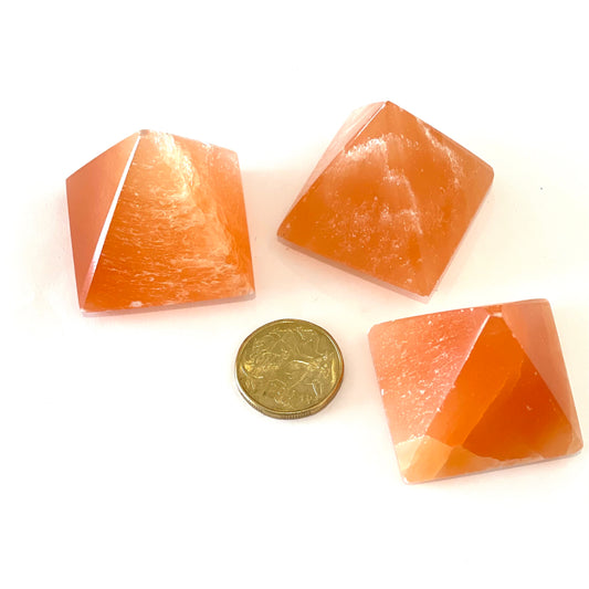 Orange Selenite Pyramid