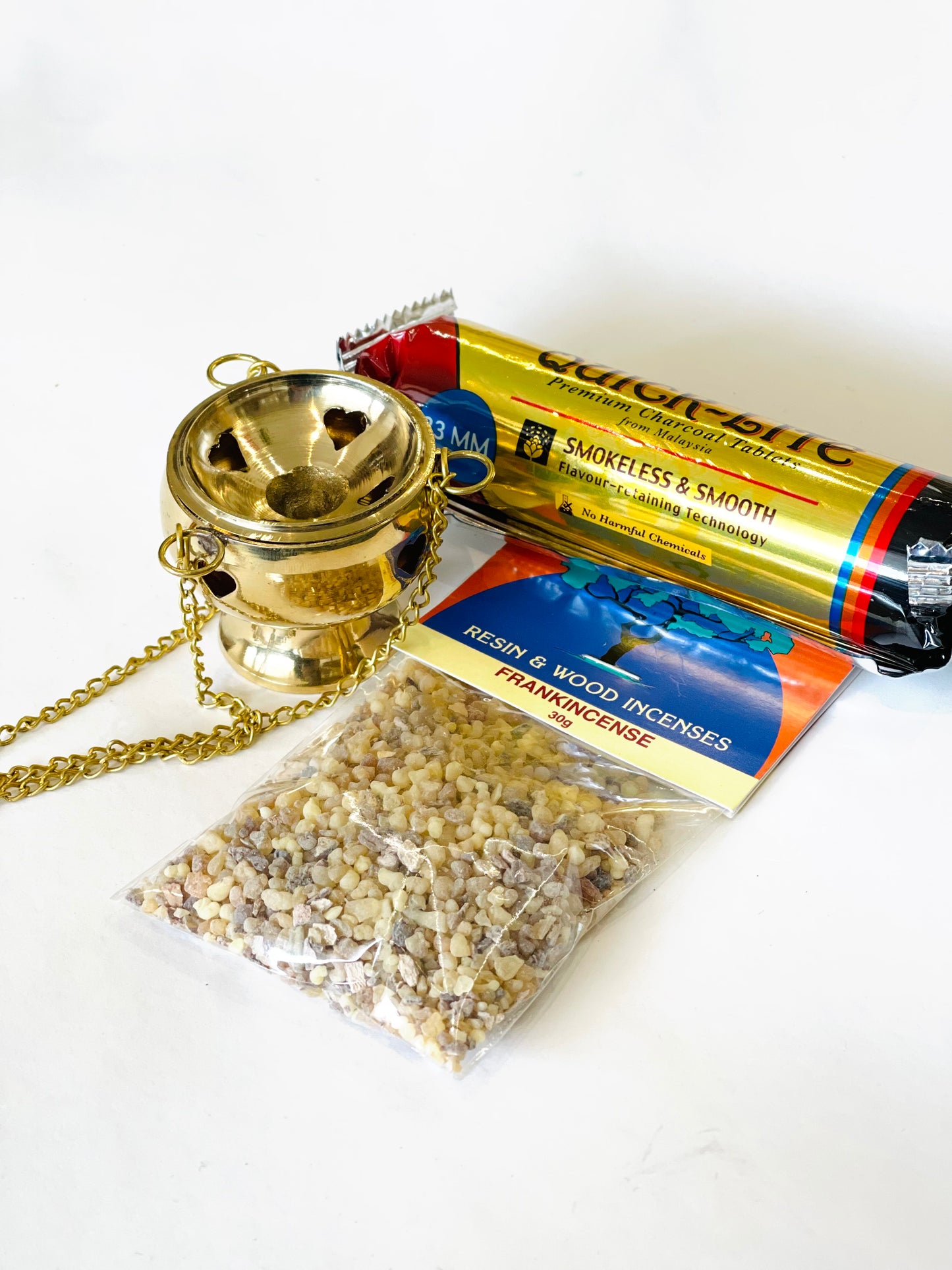 Charcoal Hanging Burning Brass