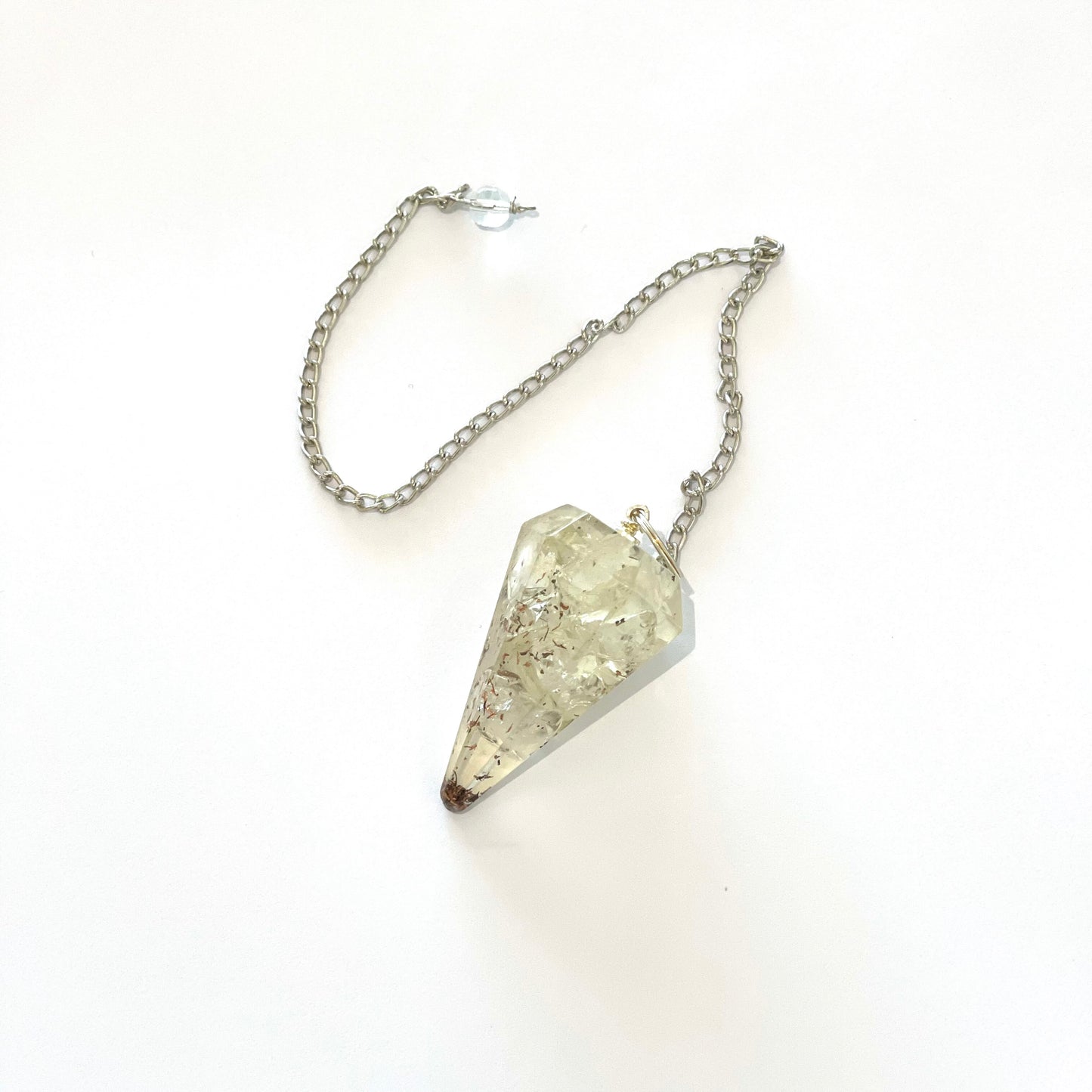 Clear Quartz Organite Pendulum