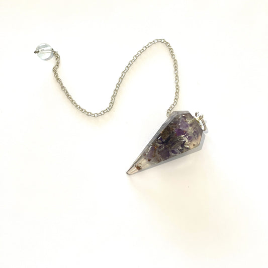 Amethyst Organite Pendulum