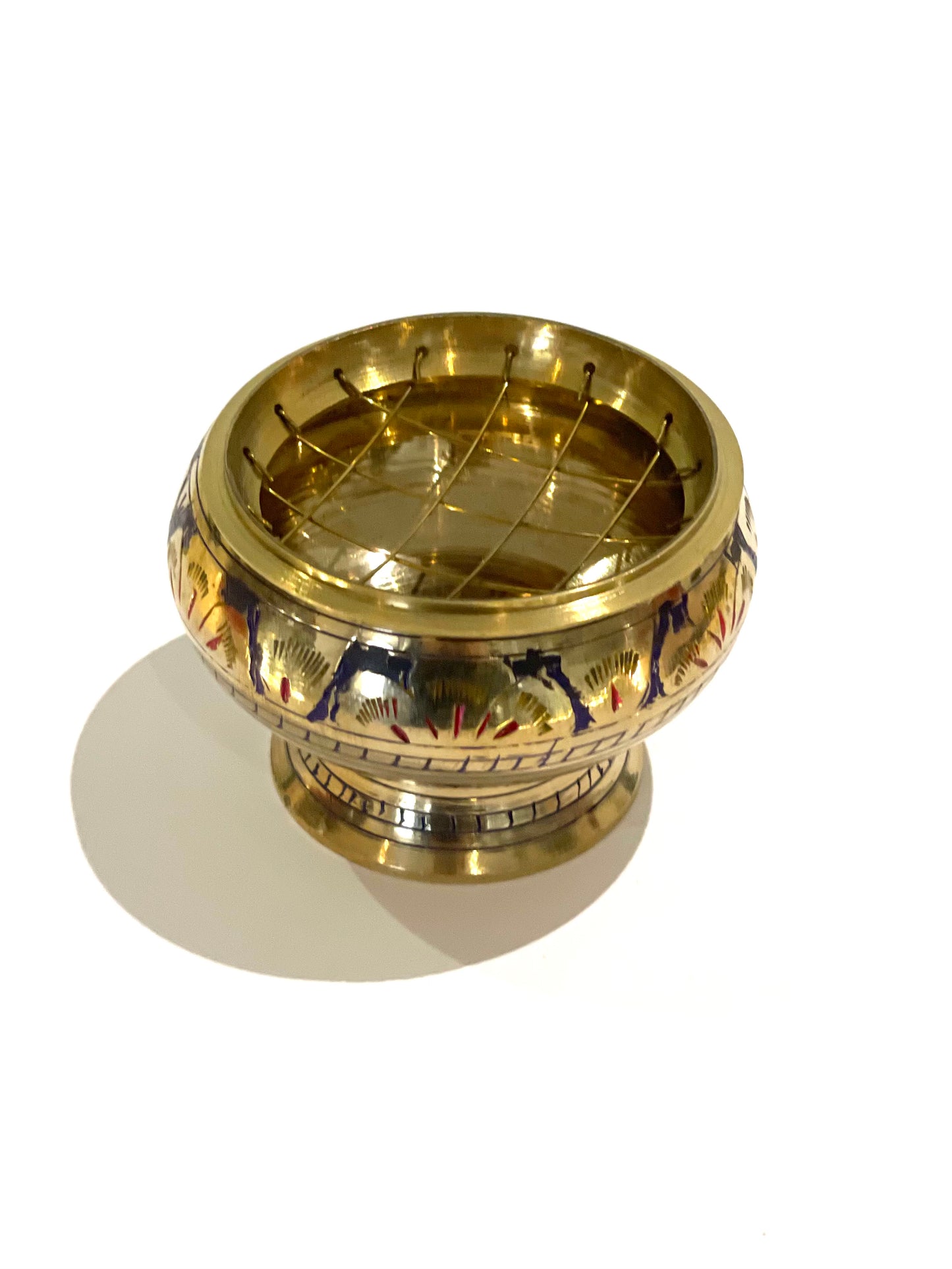 Charcoal Burner Brass Blue