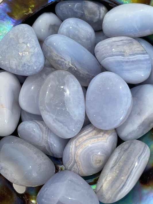 Tumbled Blue Lace Agate