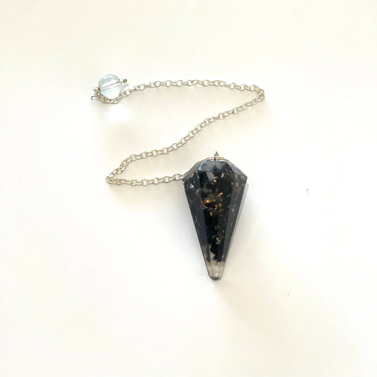 Black Tourmaline Organite Pendulum