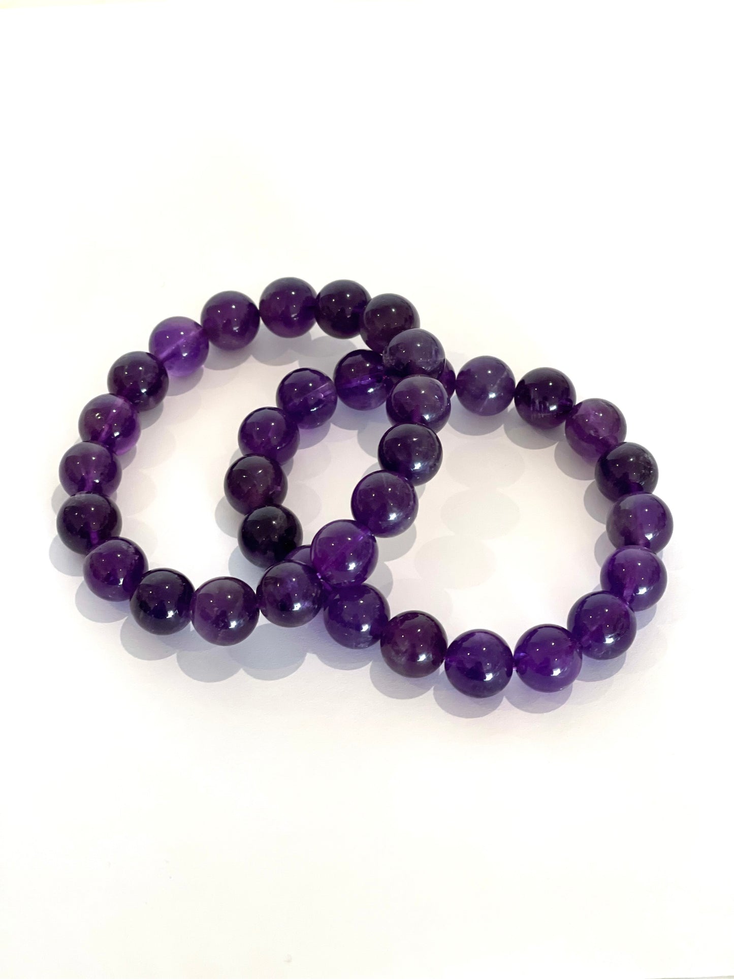 Amethyst 18 Bead Bracelet